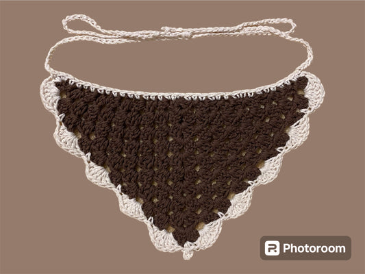 Crochet Granny Stitch Bandana | Ice cream Sandwich