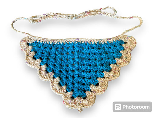 Crochet Granny Stitch Bandana | Birthday Cake