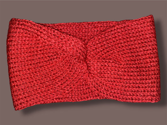 Knitted Ear Warmer | Scarlet Letter | Adult Size